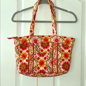 Vera Bradley tote orange and pink